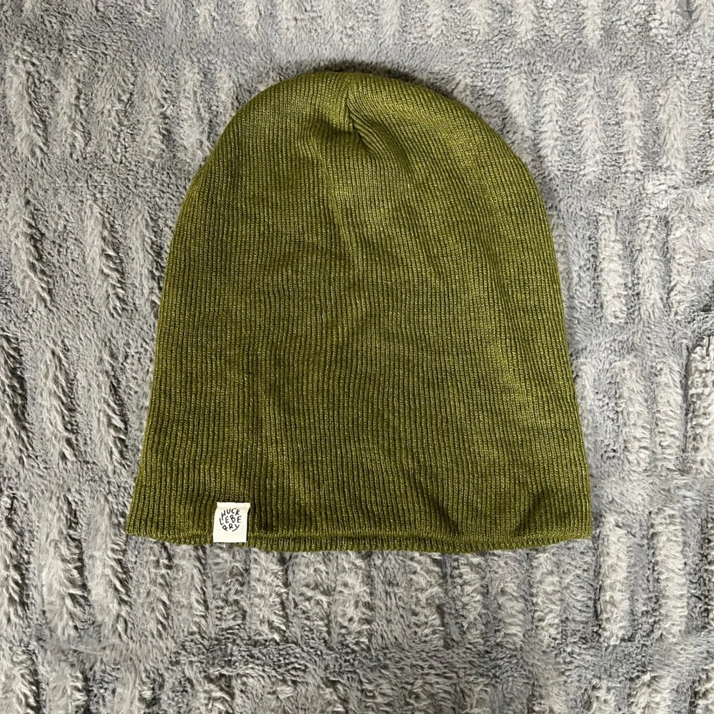 PukkaInc Green Ribbed Knit Beanie Hat 100% Acrylic One‎ Size Huckleberry